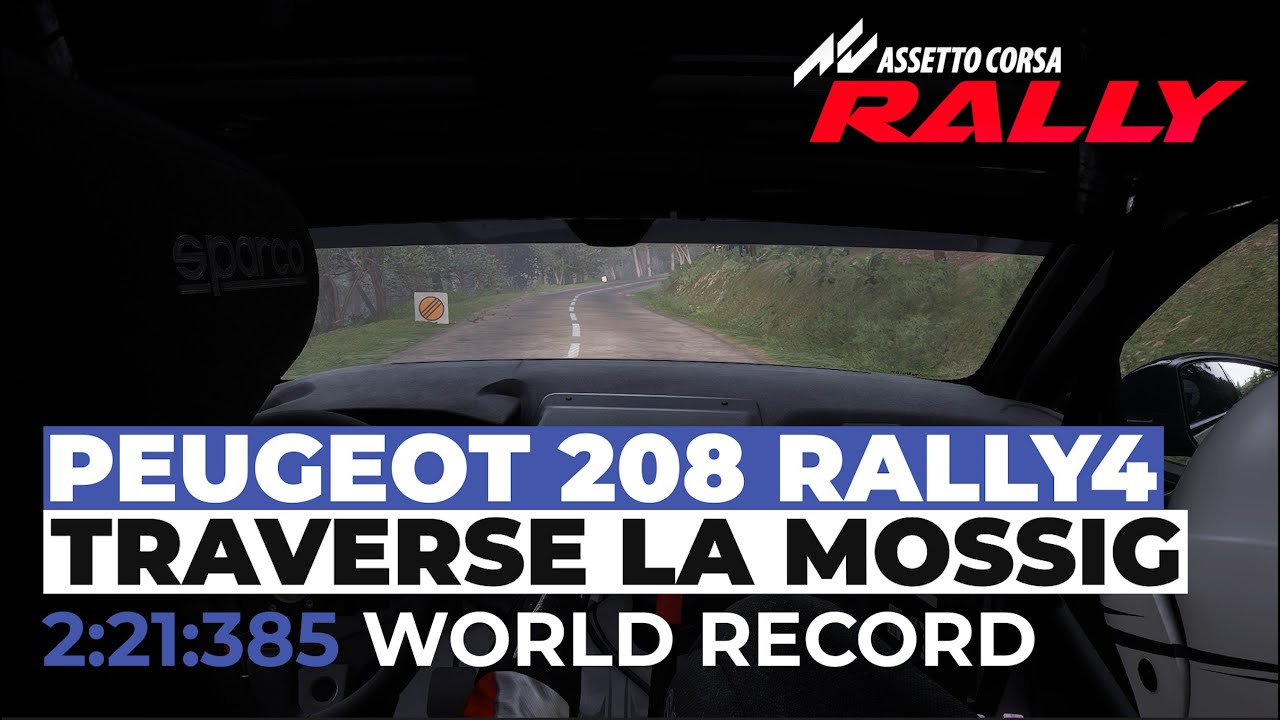 AC Rally / Peugeot 208 Rally4 / La Traverse de La Mossig / 2:21:385 WORLD RECORD