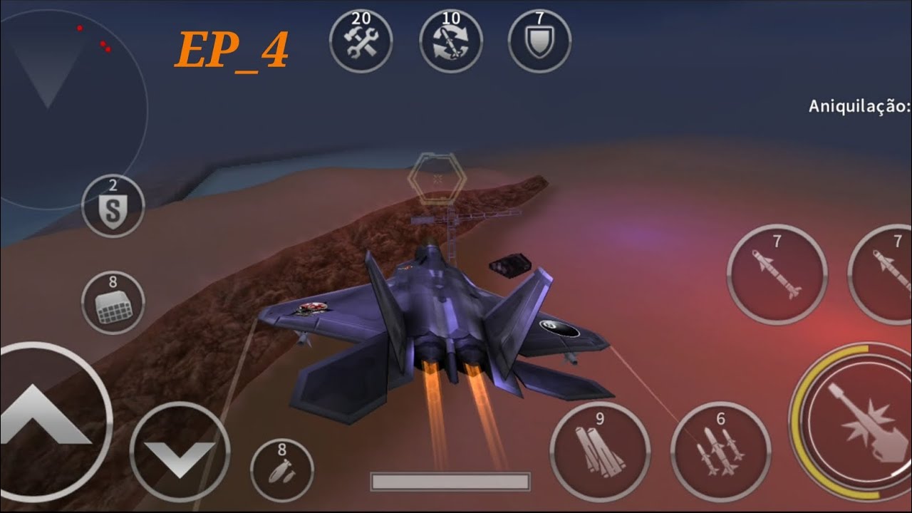 Gunship battle 3D #4 F-22 Raptor em ação 