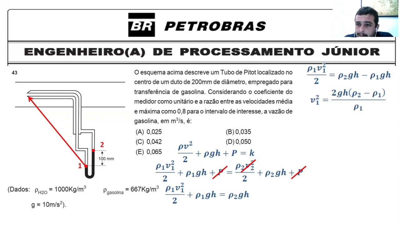 Prova Engenheiro de Processamento   Petrobras 2006   CESGRANRIO questões 41 a 45