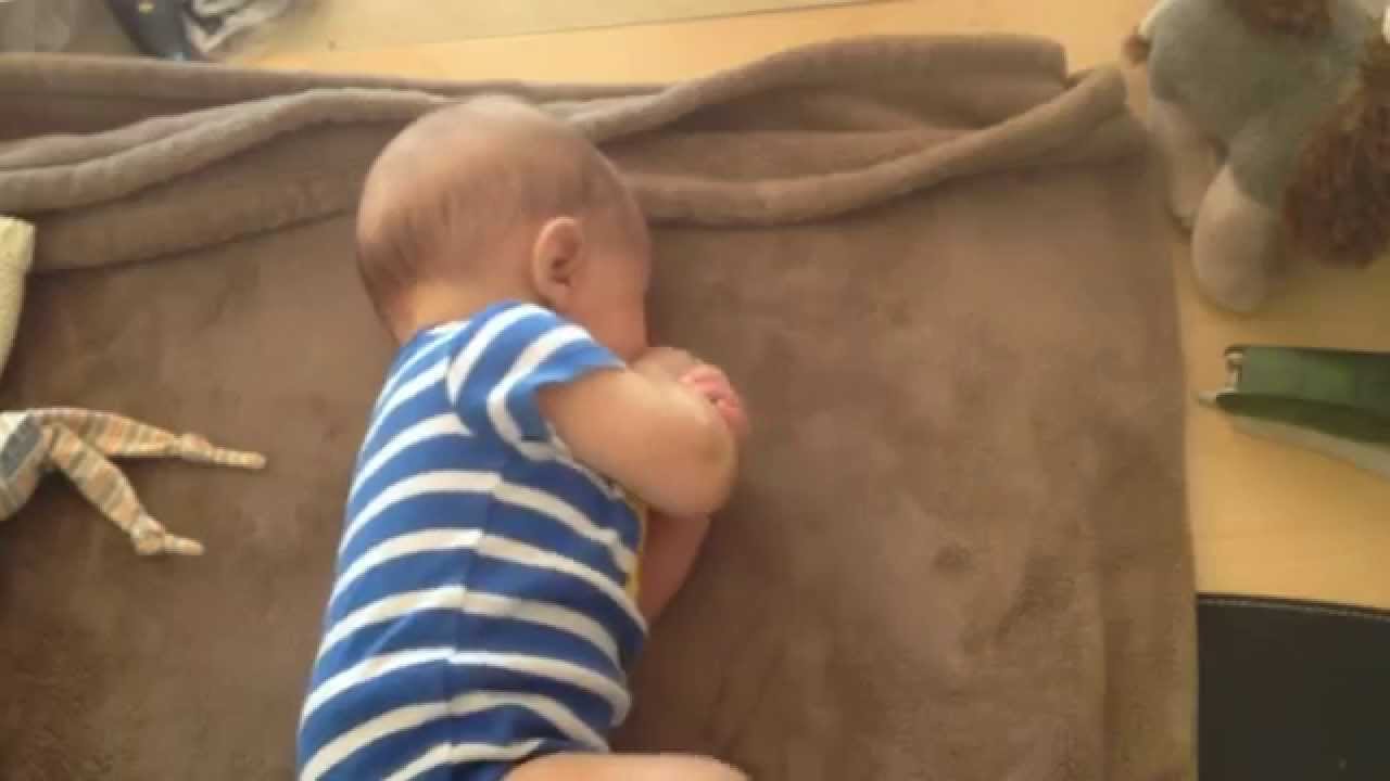 A RIE Baby's First Roll Over at 3 months