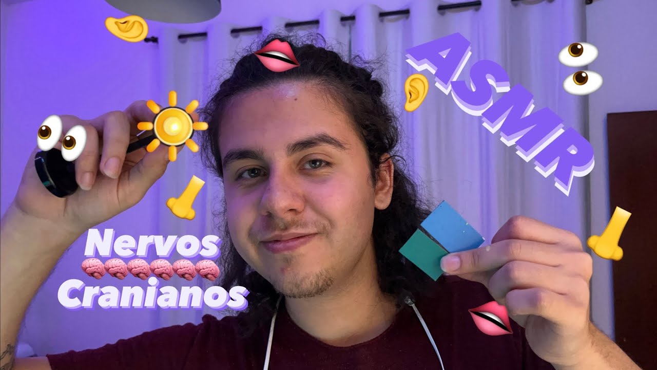 ASMR exame de NERVOS CRANIANOS em você 🧠👃👄🙏👂| Cranial Nerves