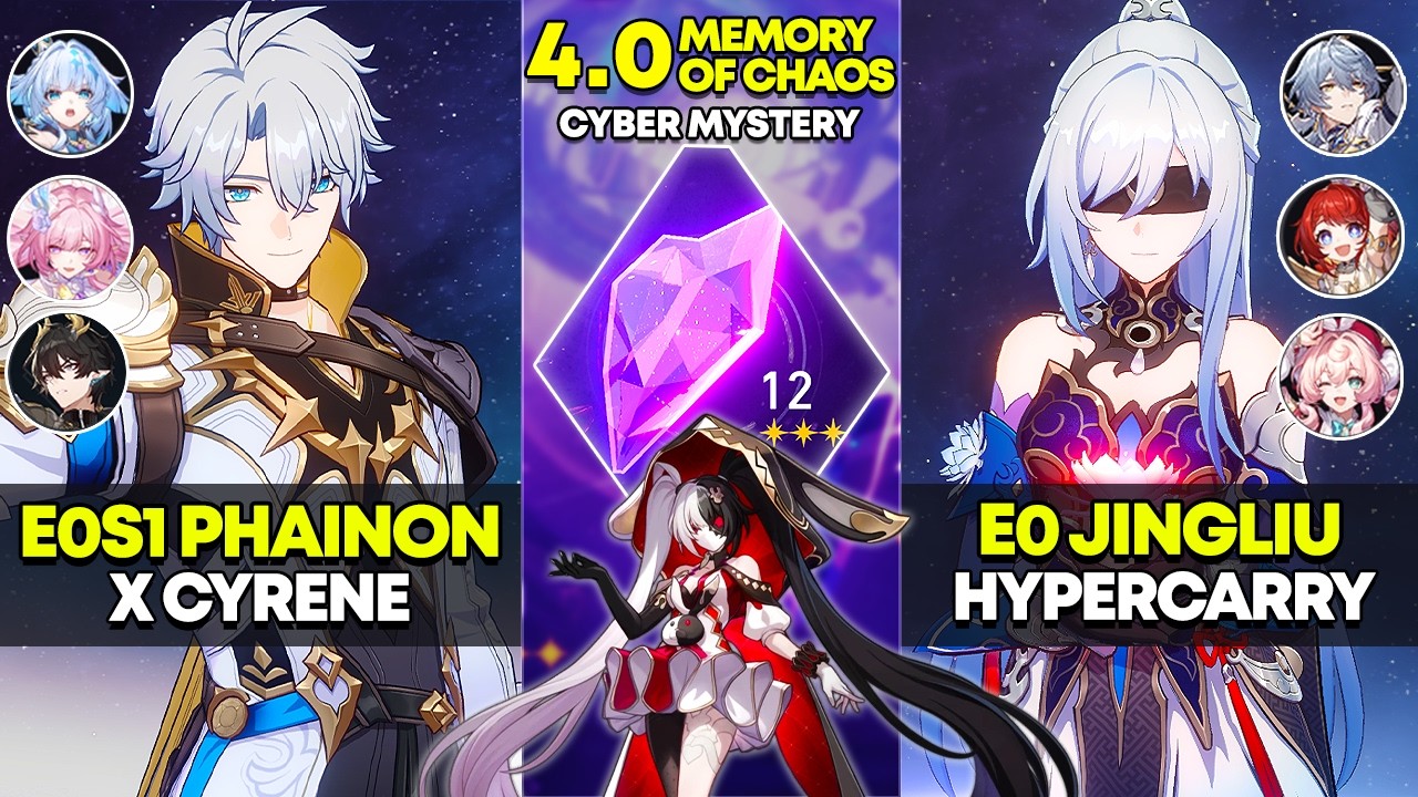E0S1 Phainon x Cyrene & E0 Jingliu Hypercarry | Memory of Chaos 12 | Honkai Star Rail 4.0