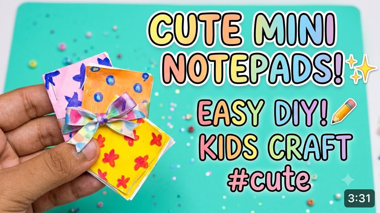 Mini notepad making |kids craft #craft #cute #kids #diy #papercraft 