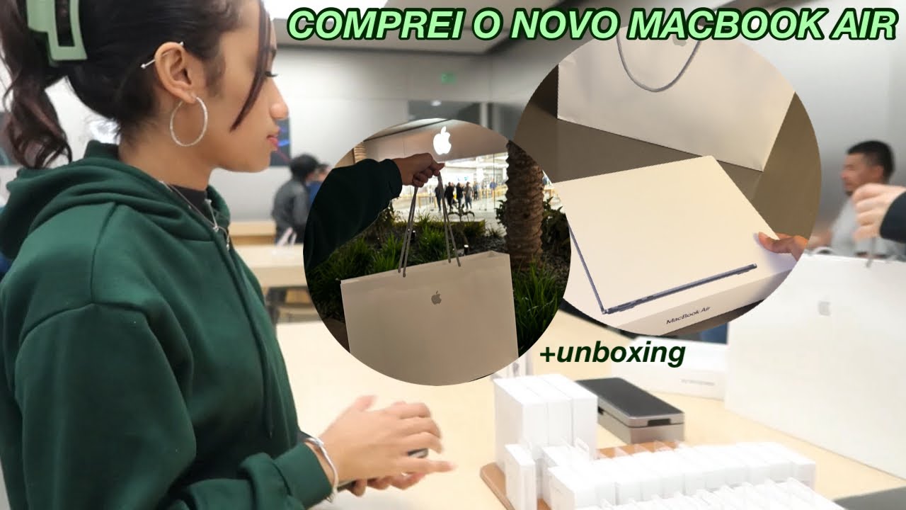 vlog - indo comigo comprar o novo MacBook Air M3 + unboxing