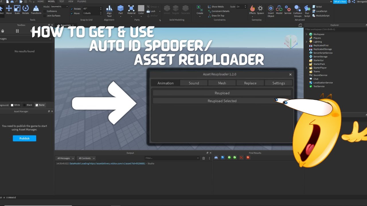 How to get and use roblox studio auto asset reuploader/id spoofer!