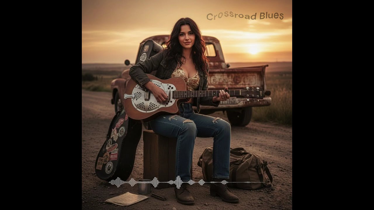 Crossroad Blues at Sunset | Slow Delta Guitar & Dusty Road Vibes
