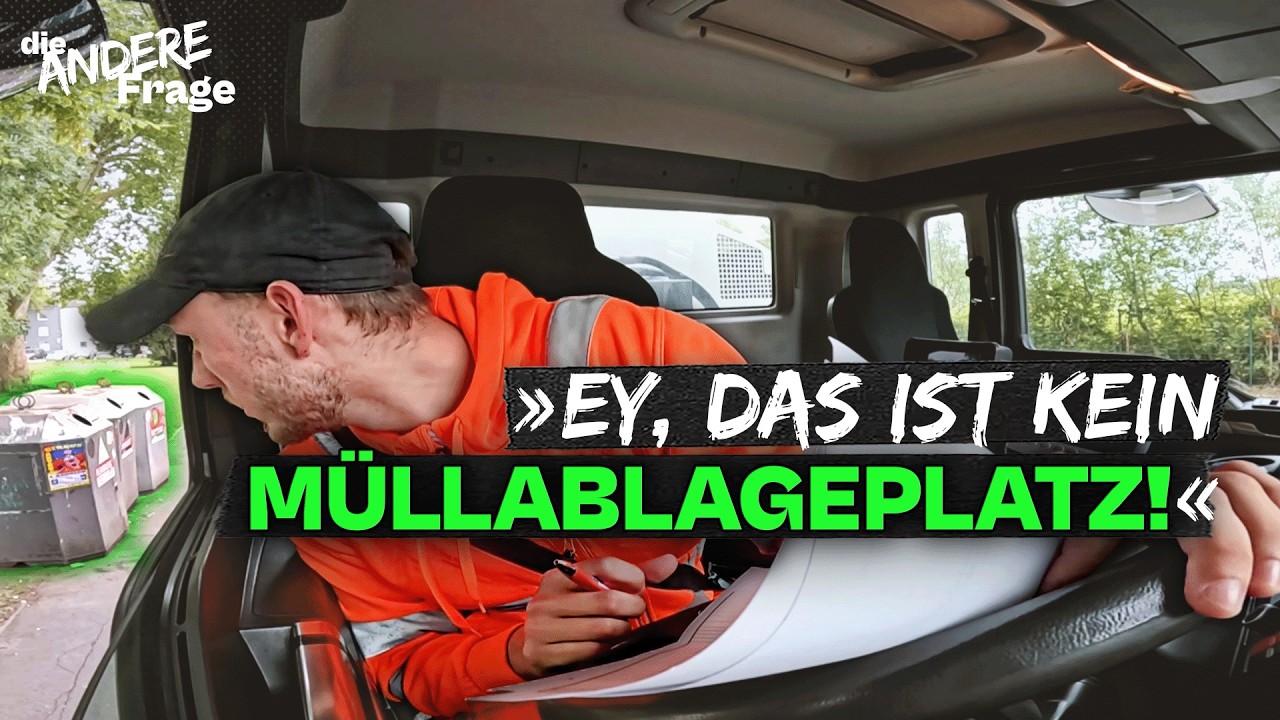Illegaler Müll und Mittelfinger - so ist der Job als Straßenreiniger | Die andere Frage