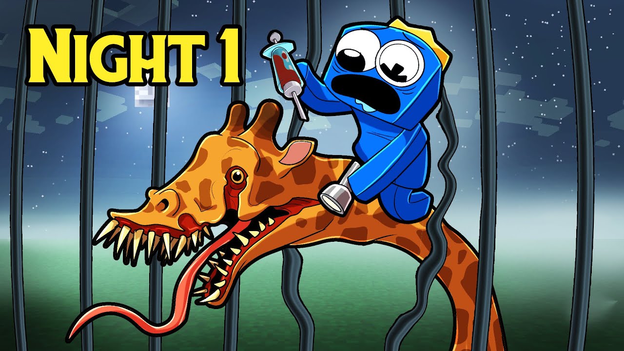 ZOOCHOSIS SURVIVAL - Night 1 GIRAFFES! (Minecraft)