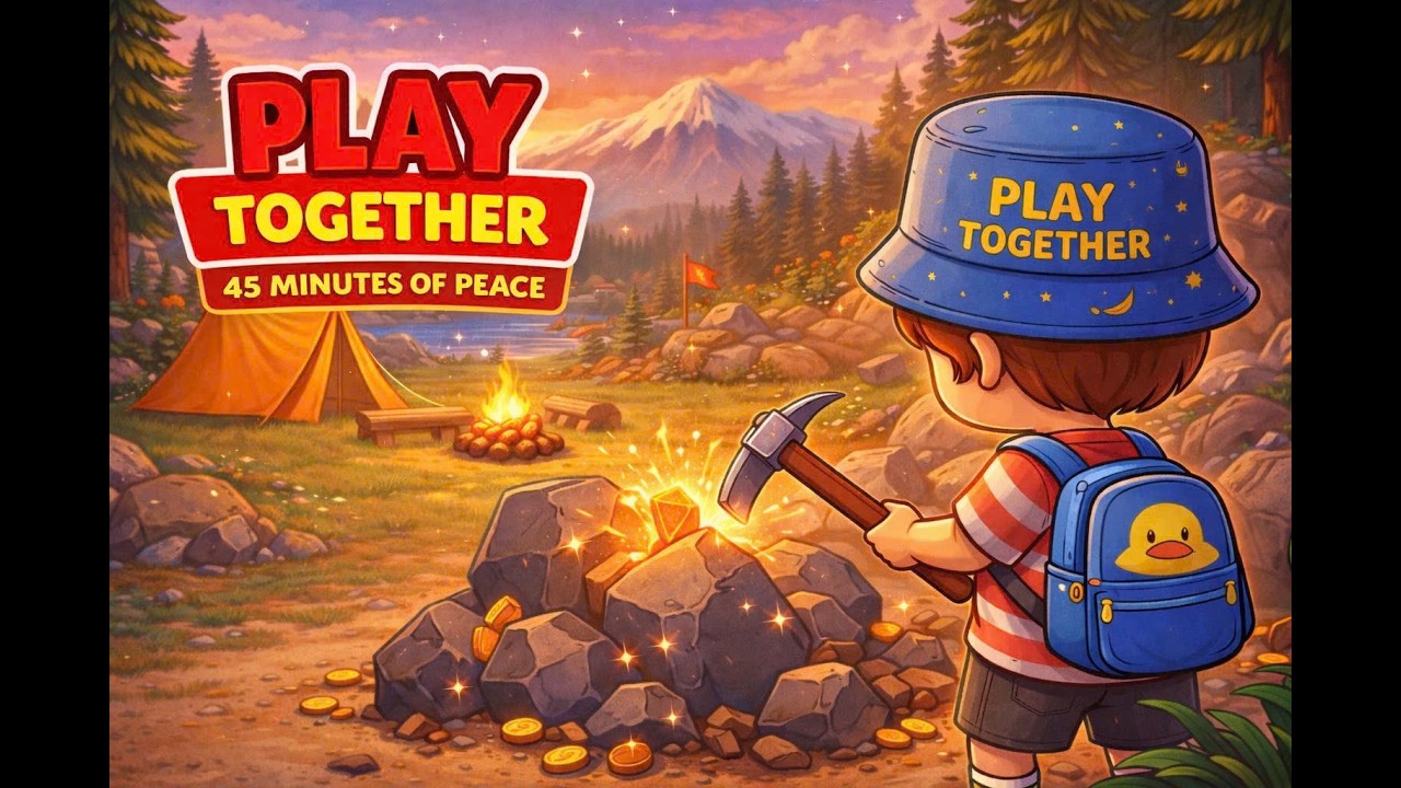Play Together - Đào đá ở khu Camping| 45 phút Chill Together #1