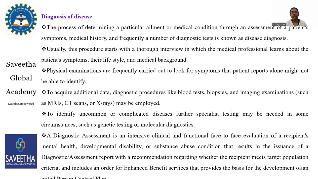 Diseases and its Diagnosis Part 1
