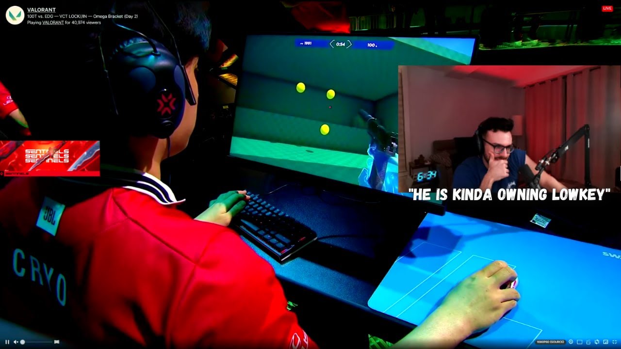 SEN Tarik Reacts To CryoCells Playing Aimlabs With His Mouse INVERTED