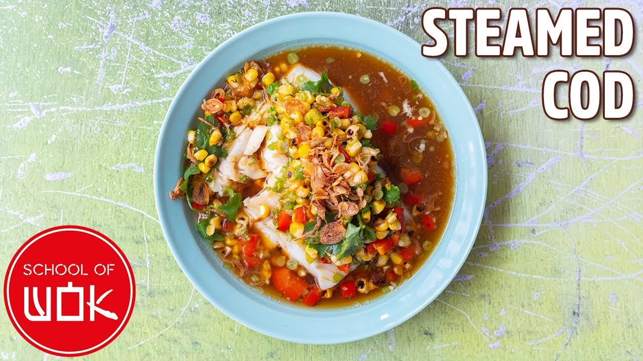 Amazing Steamed Cod With Charred Sweetcorn & Chilli
