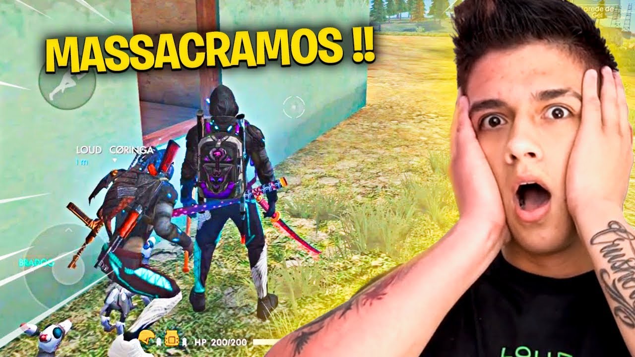 MATAMOS A METADE DO MAPA - FREE FIRE FT.CORINGA