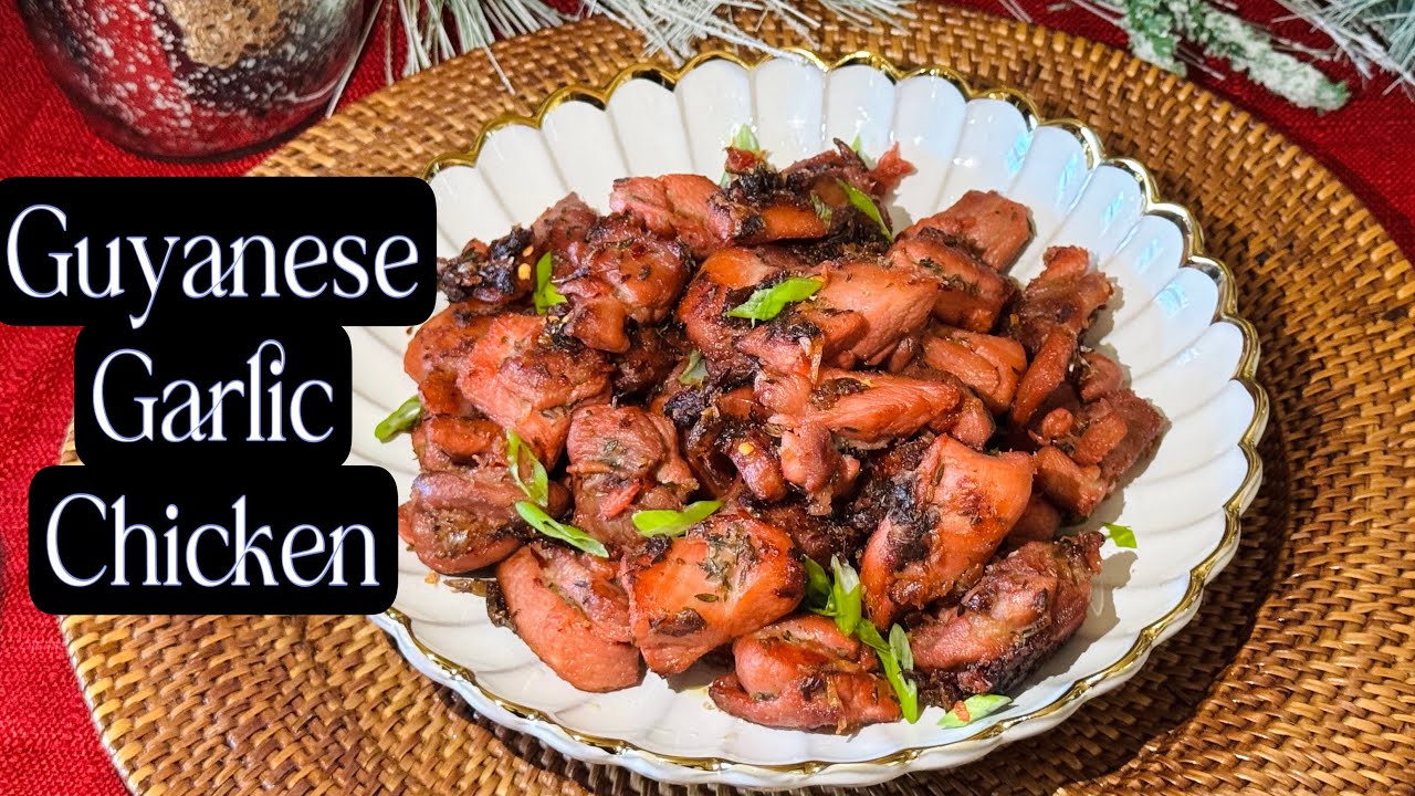 Guyanese Garlic Chicken #viralvideo #christmasrecipe #christmascooking #guyaneserecipe