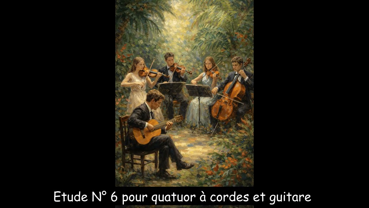 Etude N°6 pour quatuor à cordes et guitare