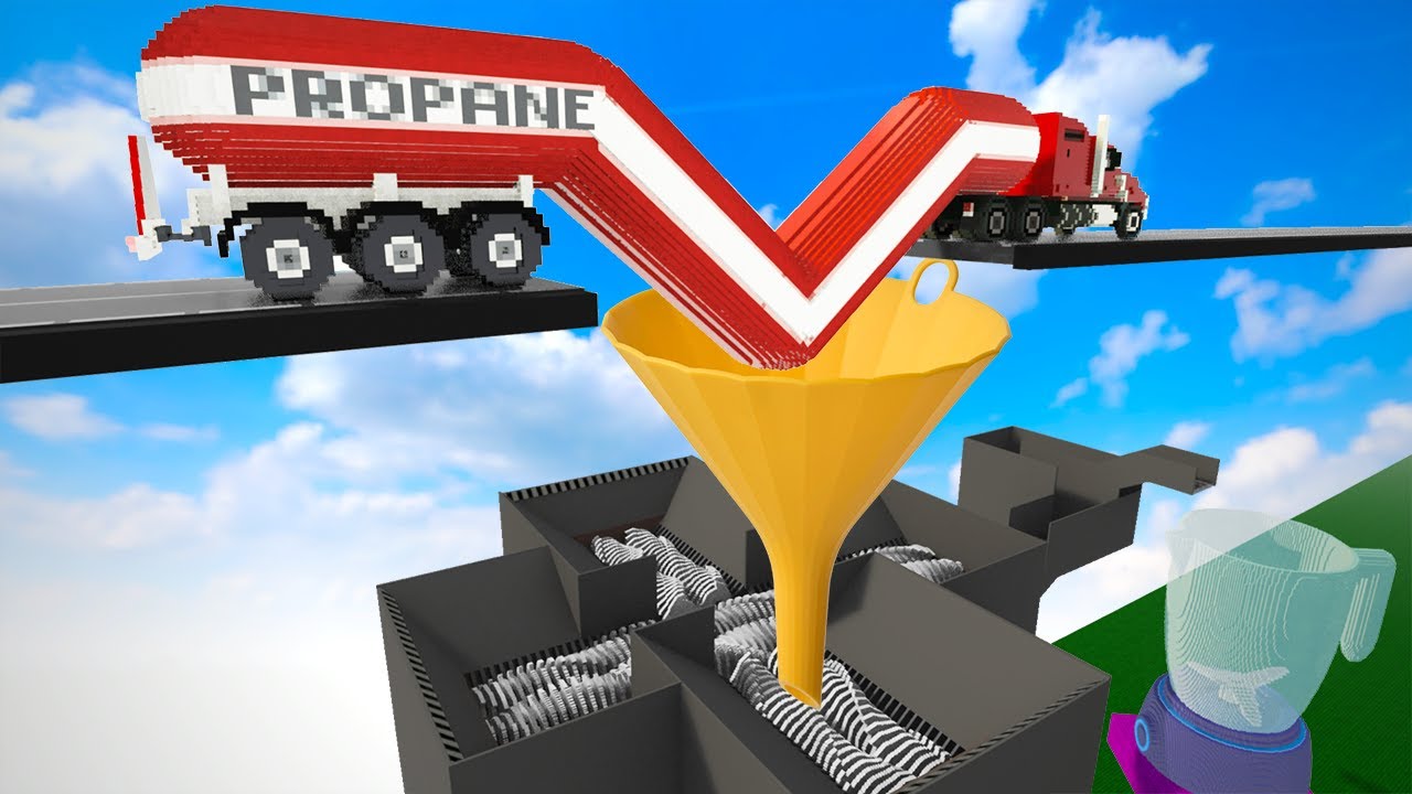 Cars Falling Through The Giant Funnel Into The Plus Shredder Factory | Teardown