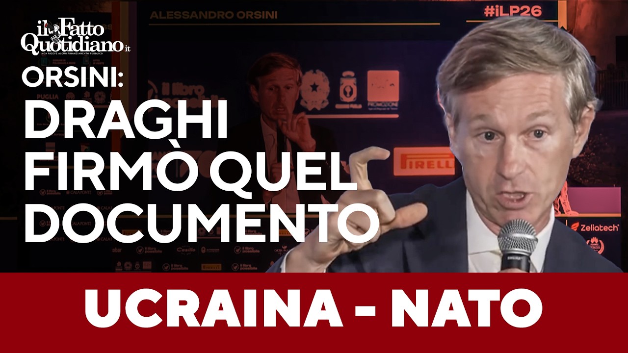 &ldquo;Non furono errori astratti della NATO&rdquo;: l&rsquo;affondo di Orsini su Draghi e von der Leyen