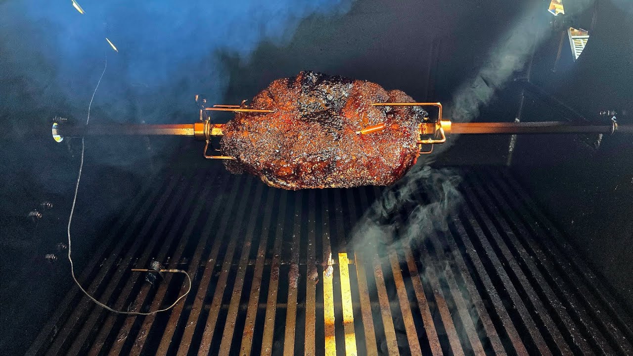 Fat Side Up-Side Down - Rotisserie Brisket!