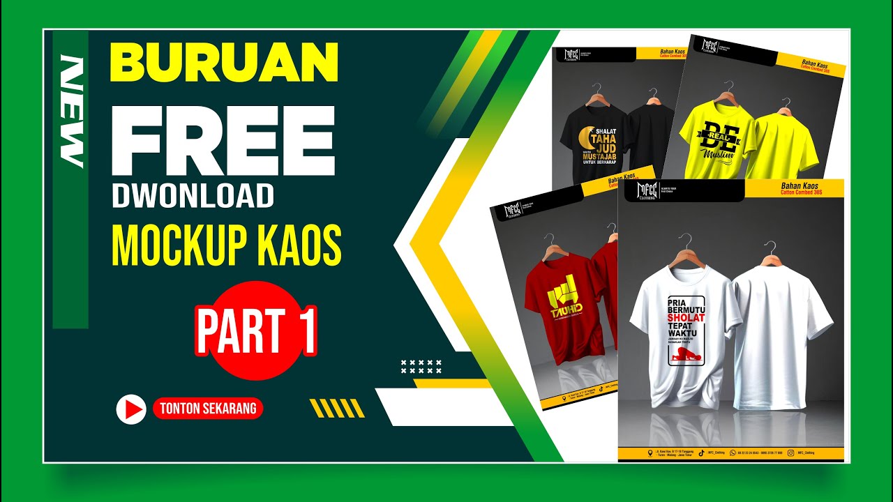 FREE MOCK UP KAOS || Part 1 || LANGSUNG DI SEDOOOT KAWAN