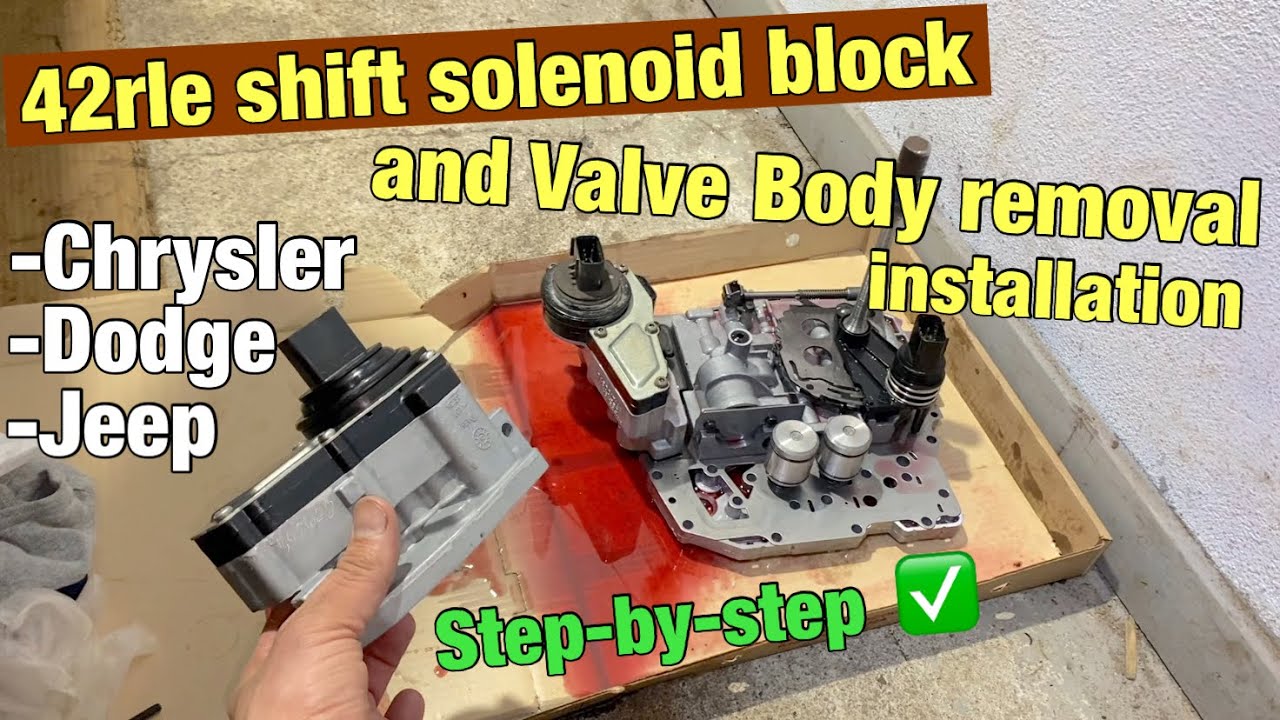 42RLE shift solenoid block pack and valve body removal and installation (step-by-step)