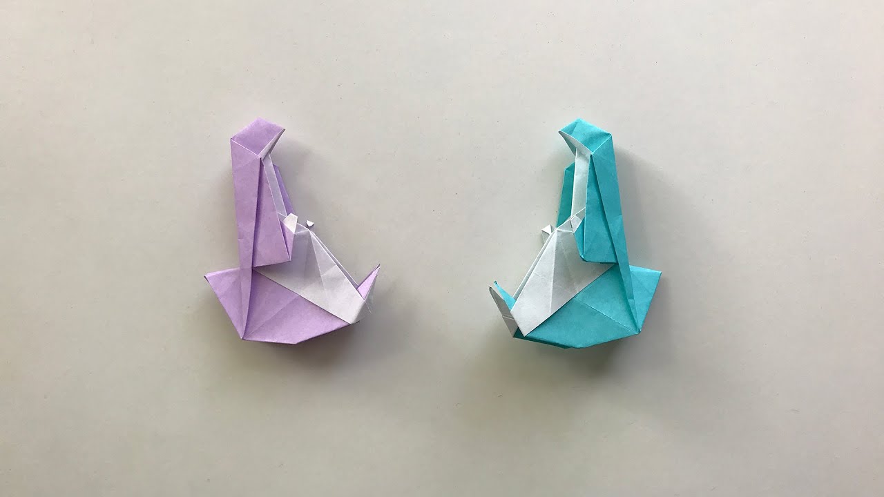 How to make an Origami Seated Lady - INTERMEDIATE (Designed by Robert J. Lang)