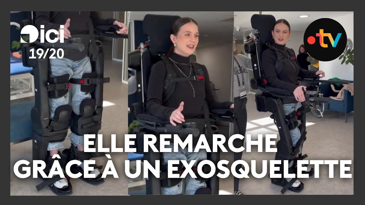 Atteinte de la maladie de Charcot, elle remarche grâce à un exosquelette