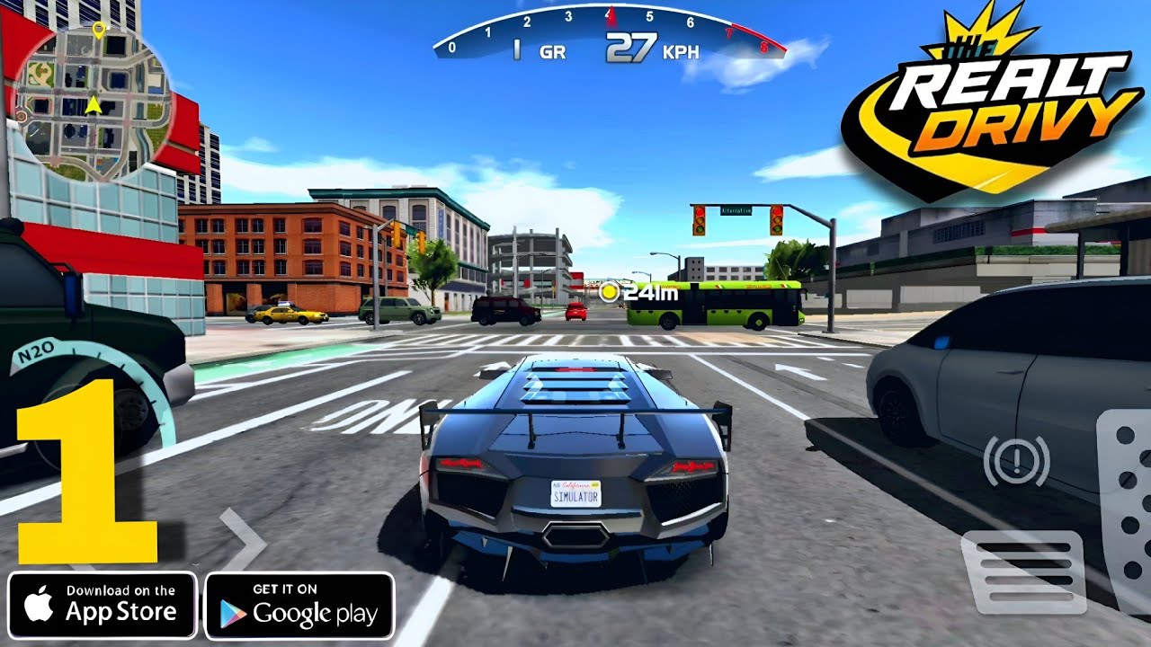 Real Drive: Car Driving Open World Offline Gameplay Walkthrough Part -1 (Android, iOS)