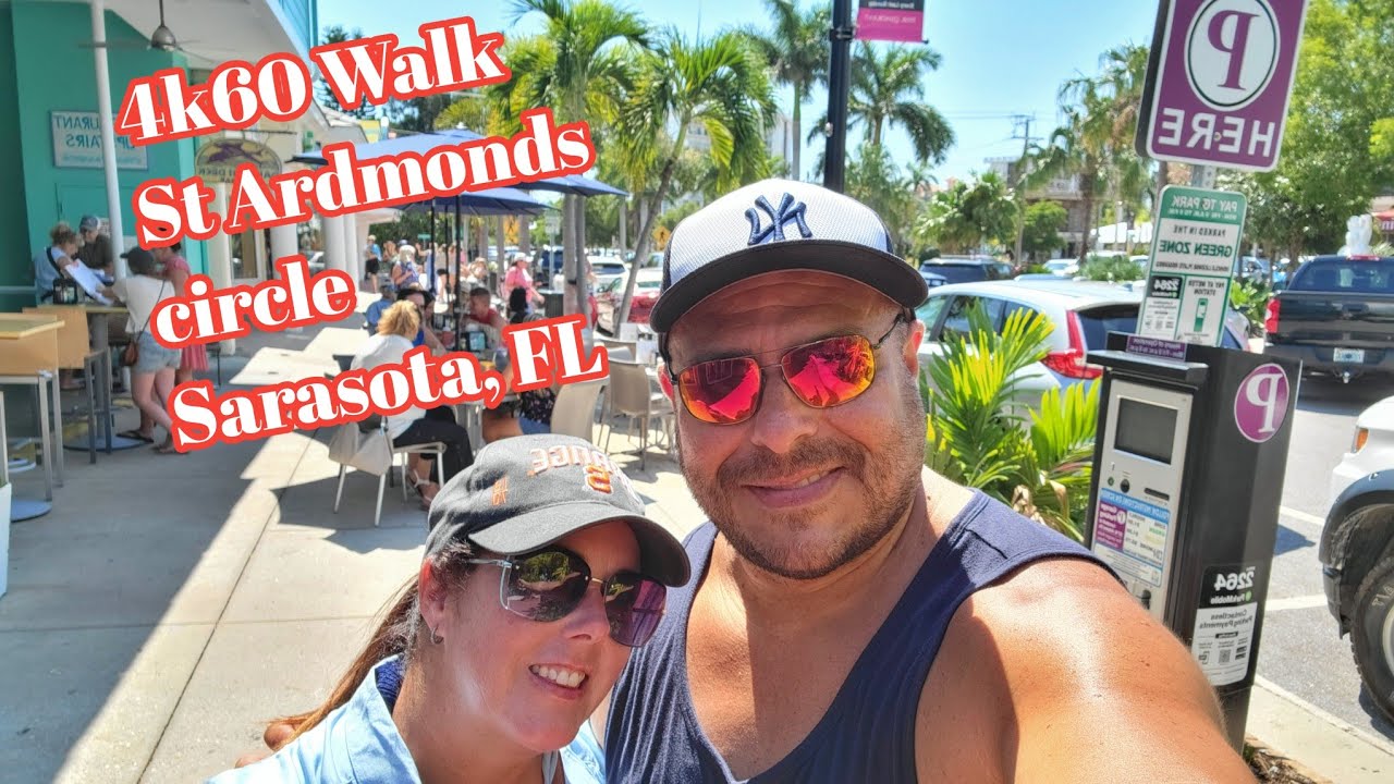 Sarasota Florida Complete walk around St Armands - 4k60