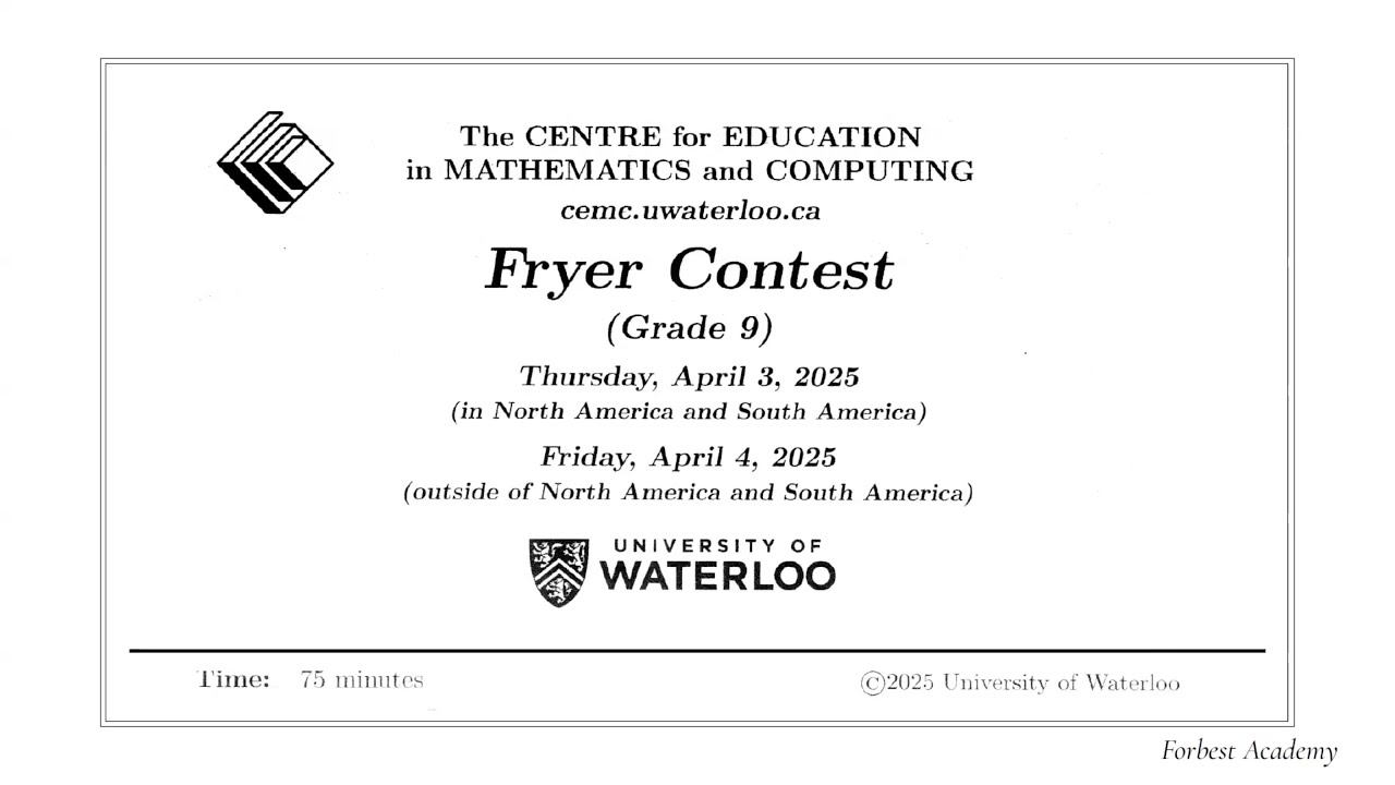 2025 Fryer Contest Solutions: Problems 1-4