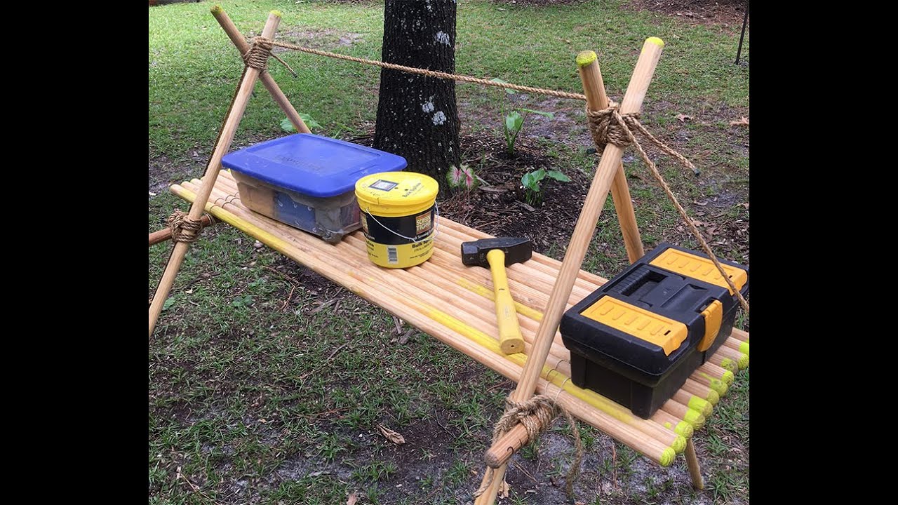 Building a Camp Table out of Scout Staves