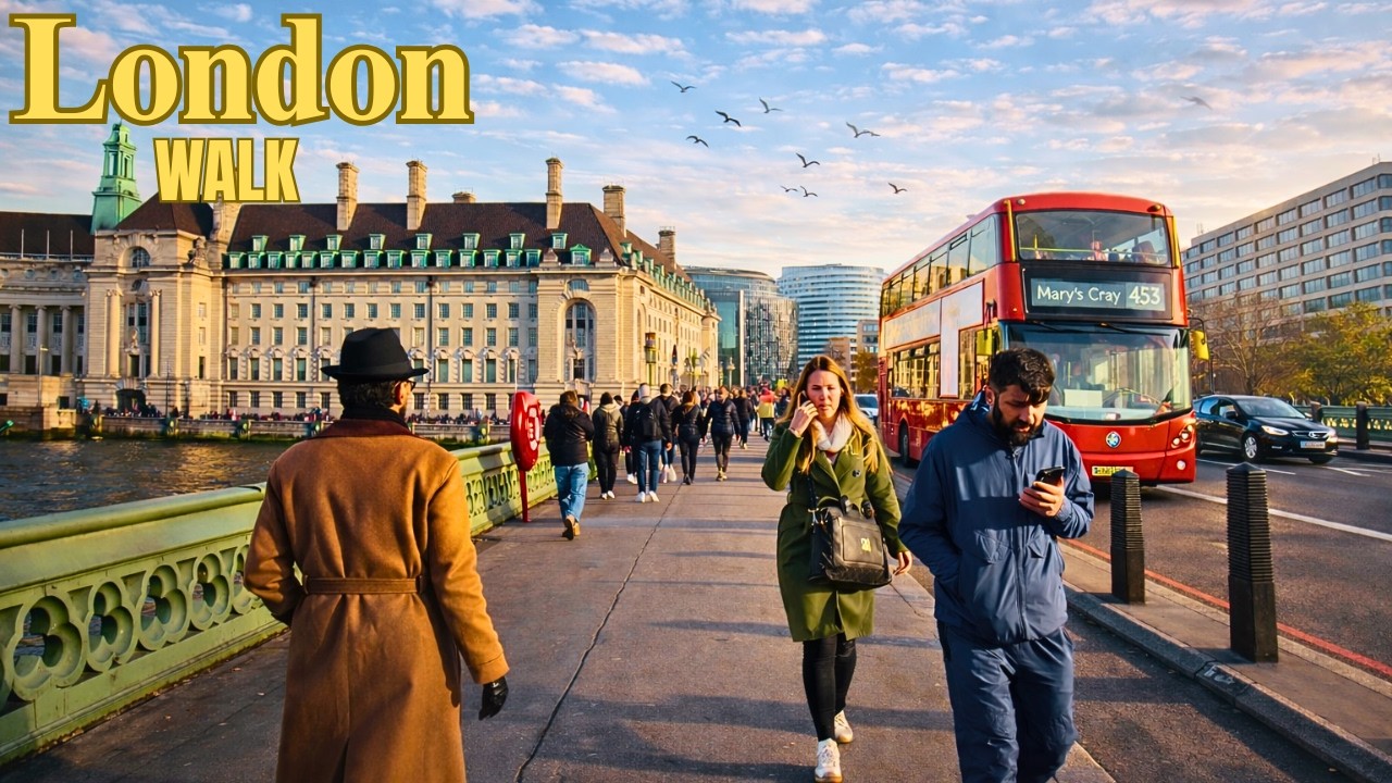 London Walking Tour 4K 🇬🇧 | Big Ben, Westminster Bridge & South Bank Walk POV