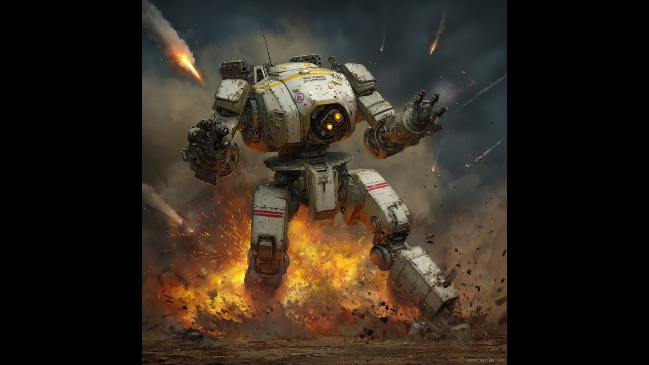 Mechabellum - Rhino with Regeneration Tanks the entire left Flank