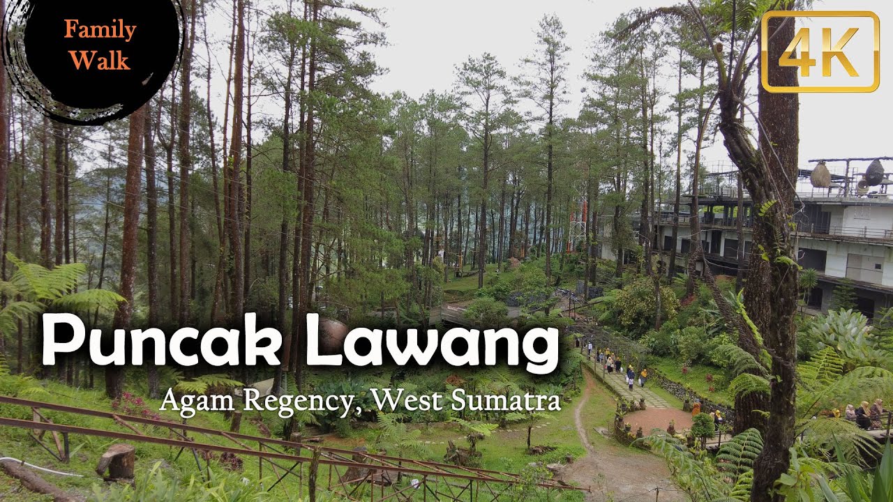 Lawang Park, Agam, West Sumatra, Indonesia - 4K Walking Hiking Tour with Maninjau Lake View