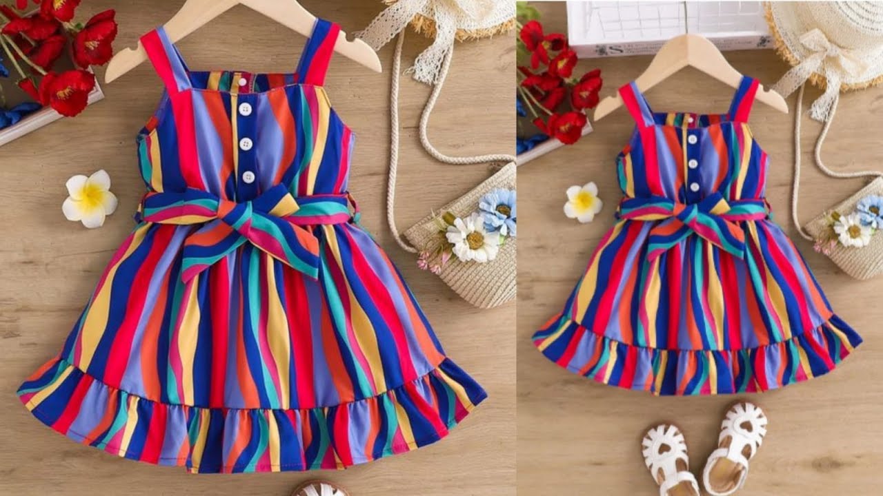 Como fazer Vestido infantil fácil e rapido para iniciantes na costura