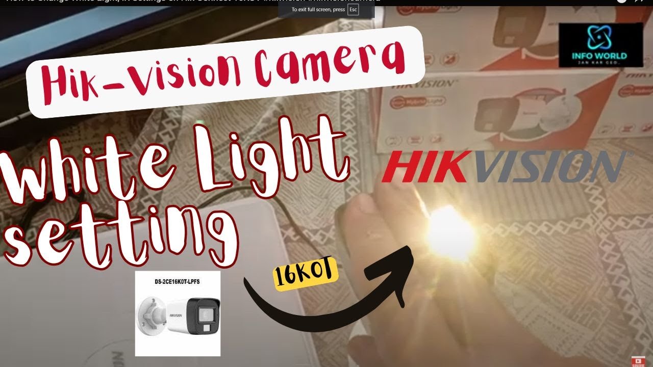 How to Change White Light,  IR Settings on Hik-Connect 16KOT  #hikvision #hikvisioncamera