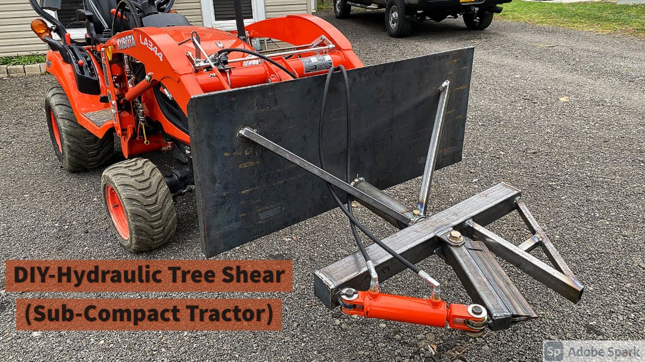 Building a tree shear for a Kubota BX then breaking it