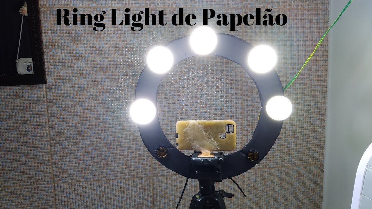 DIY: RING LIGHT DE PAPELÃO/ ILUMINAÇÃO CASEIRA