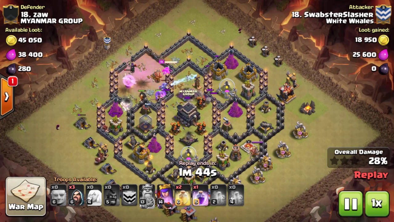 Clash of Clans TH9 HGHB 3 STAR ATTACK