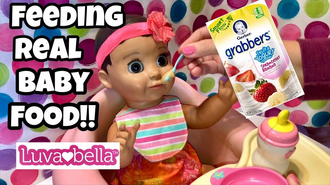LUVABELLA Что происходит с LUVABELLA, когда вы КОРМИТЕ ЕЕ НАСТОЯЩИМ ДЕТСКИМ ПИТАНИЕМ? может ли он...