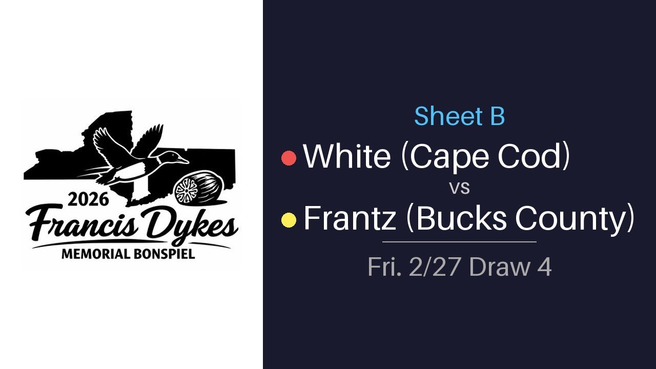 Fri. 2/27 Draw 4 - Sheet B - White (Cape Cod) vs Frantz (Bucks County)