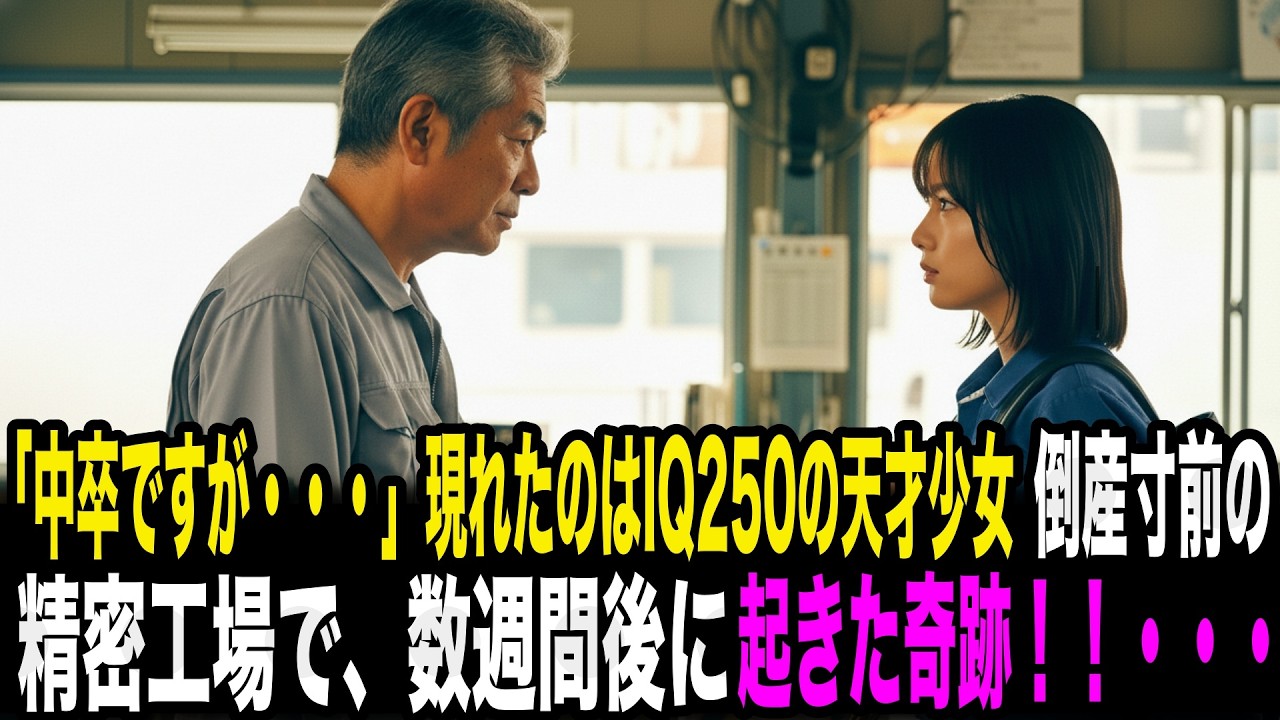 「中卒ですが・・・」現れたのはIQ250の天才少女。倒産寸前の精密工場で数週間後に起きた奇跡！【感動する話】【朗読】