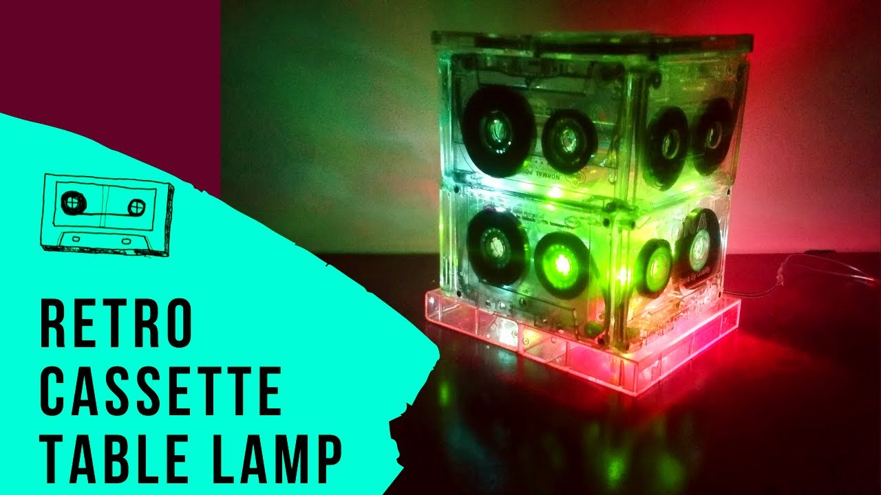 How to Make a Retro Cassette Tape Lamp - DIY Lighting Hacks - DIY Table Lamp Ideas