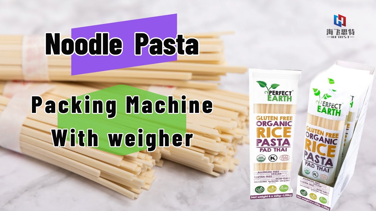 Noodle pasta packaging machine with weigher