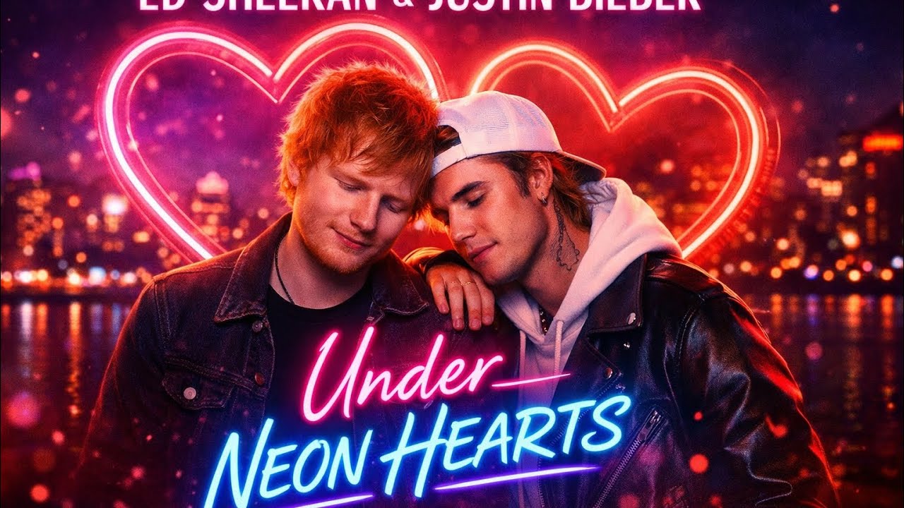 ED SHEERAN and JUSTIN BIEBER -Under Neon Hearts 