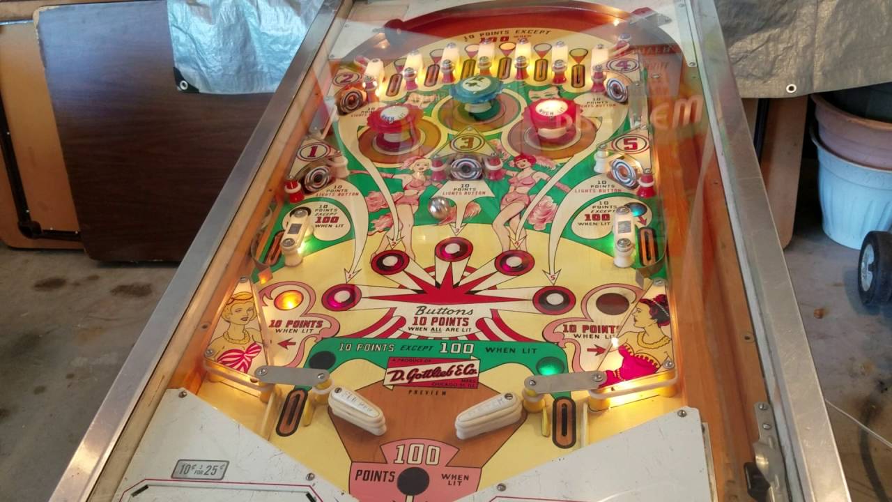 1962 Gottlieb Preview Pinball
