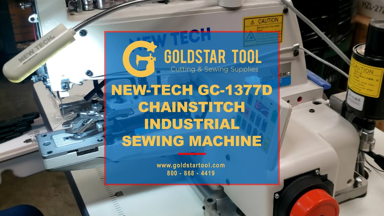 Product Showcase - New-Tech GC-1377D​ Chainstitch Sewing Machine - Goldstartool.com - 800-868-4419