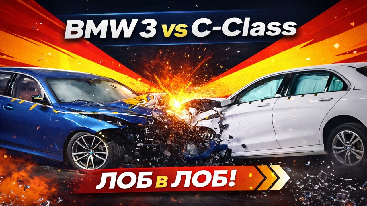 Разбили в хлам C-class и BMW 3-series! Кто сэкономил на сборке?
