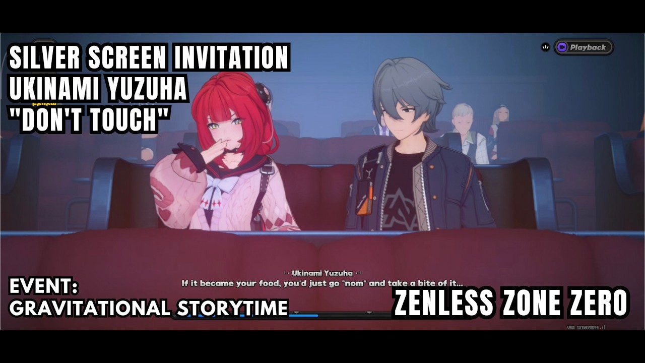 [Zenless Zone Zero Event] Gravitational Storytime - Silver Screen Invitation - Ukinami Yuzuha