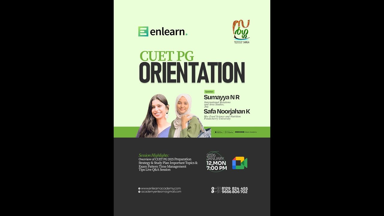 CUET PG Orientation Session.