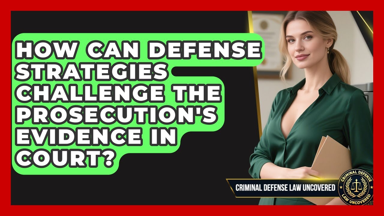 How Can Defense Strategies Challenge the Prosecution's Evidence in Court?